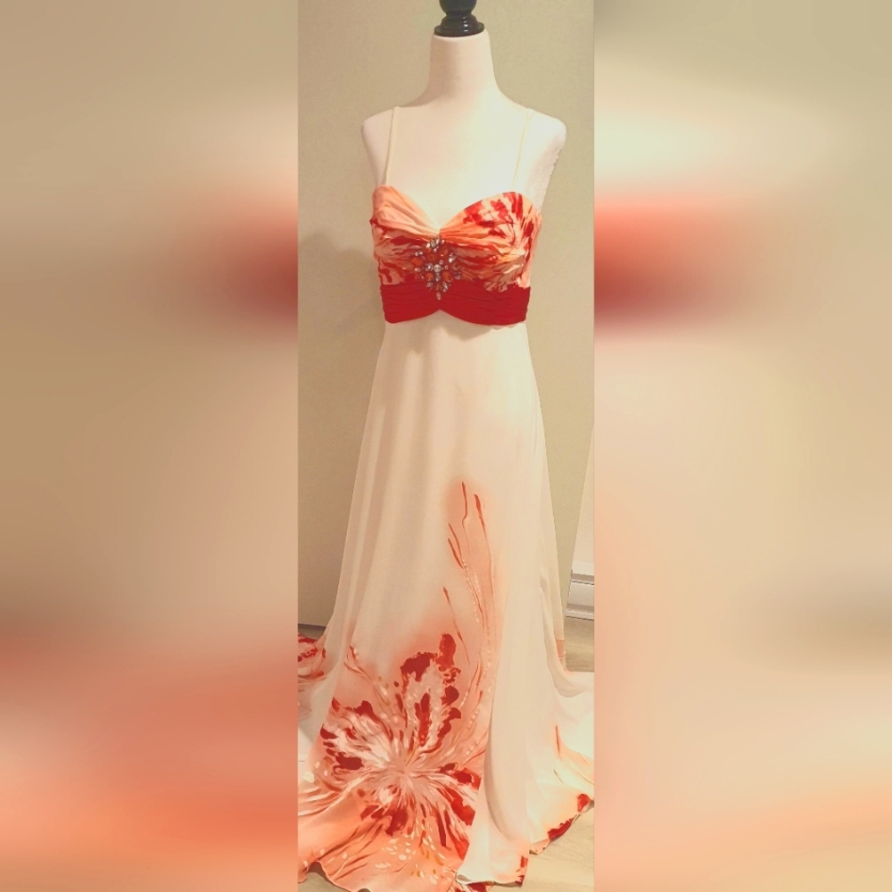 Floor length evening dress